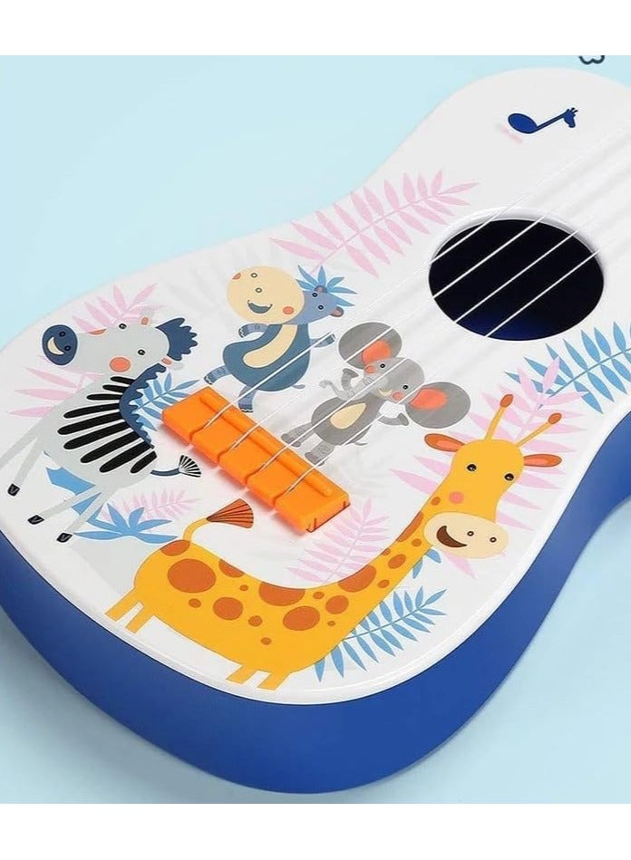 UKR Kids Guitar - Wooden Musical Instrument for Toddlers | Fun Music Learning Toy for Children Age 3+ (Orange,white and blue) | Perfect Gift for Young Musicians - Image 5