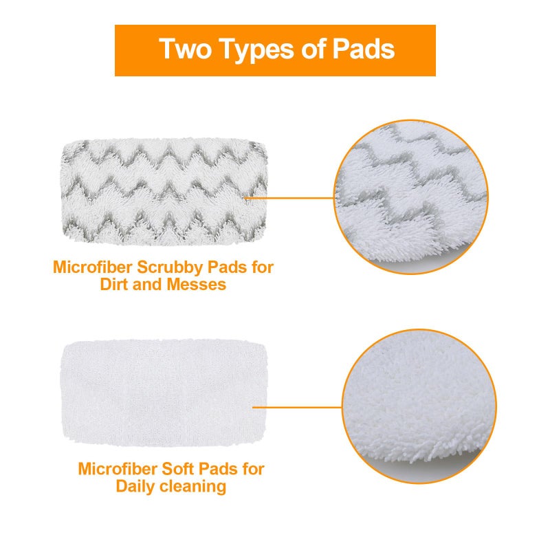 Jirmory 6 Pack 1543A Steam Mop Pads for Bissell PowerFresh Vac & Steam 2747A, Bissell Symphony Pet Steam Mop Pads 1132 1543 1652 1252 1606670 1543A 1632 1132A 1530 11326 - Image 2