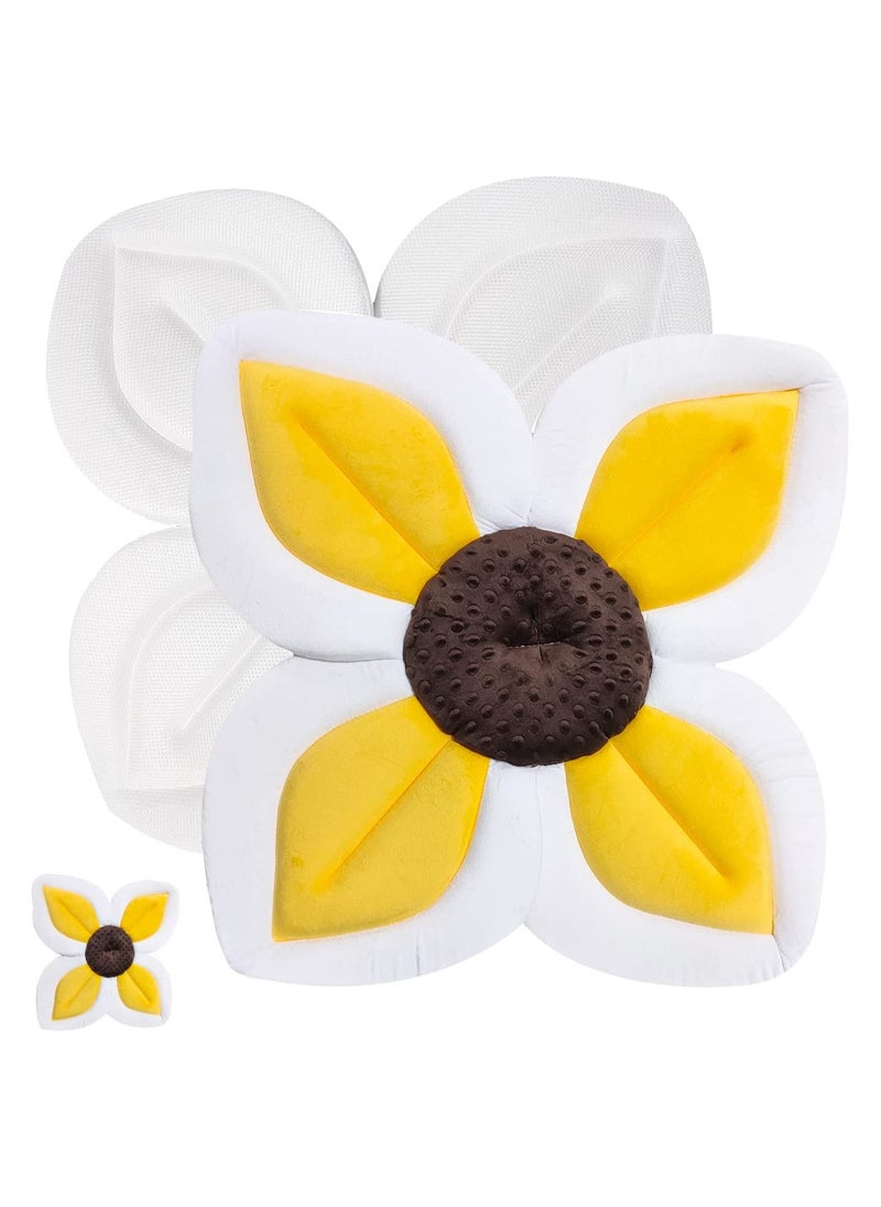 Gonice Blooming Lotus Baby Bath Seat Flower Shaped Comfortable Bathtub Baby Bath Seat Flower Shaped (4 Petal) Comfortable Bathtub  - Image 1