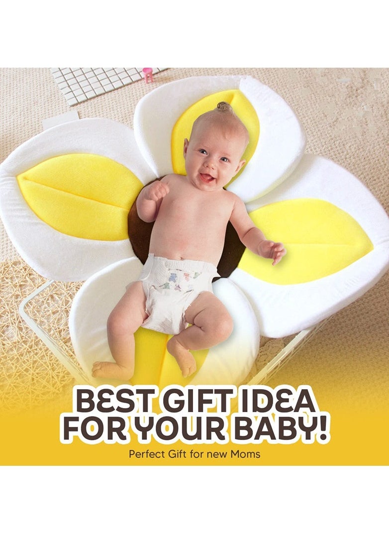 Gonice Blooming Lotus Baby Bath Seat Flower Shaped Comfortable Bathtub Baby Bath Seat Flower Shaped (4 Petal) Comfortable Bathtub  - Image 2