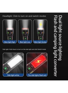 Panvil High Lumens LED Torch Light – USB Rechargeable Aluminium Alloy Flashlight with Side Light, Laser Pointer, Built-in Power Bank, Waterproof & Shockproof Design – Ideal for Camping, Emergency, Outdoor Use  - Image 3