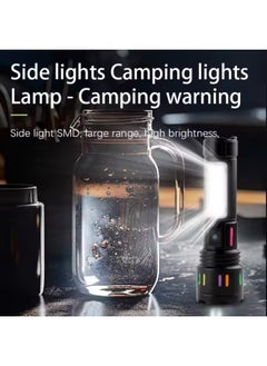 Panvil High Lumens LED Torch Light – USB Rechargeable Aluminium Alloy Flashlight with Side Light, Laser Pointer, Built-in Power Bank, Waterproof & Shockproof Design – Ideal for Camping, Emergency, Outdoor Use  - Image 2