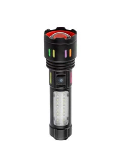 Panvil High Lumens LED Torch Light – USB Rechargeable Aluminium Alloy Flashlight with Side Light, Laser Pointer, Built-in Power Bank, Waterproof & Shockproof Design – Ideal for Camping, Emergency, Outdoor Use  - Image 1