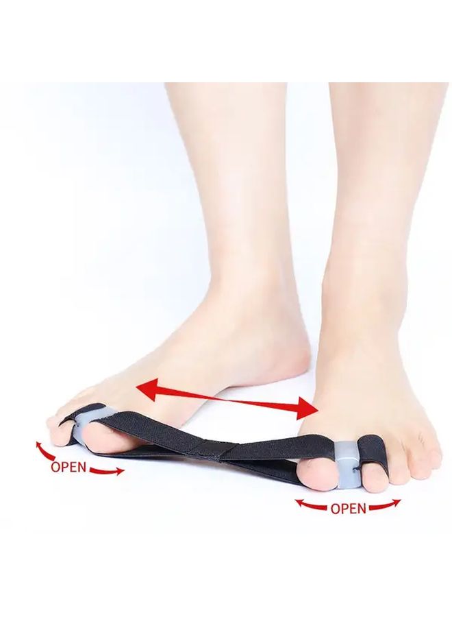 Beige 1pc Dual Toe Separator Stretch Band for Foot Bone Trainer - Image 5