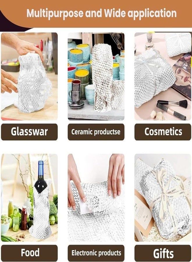True-Ally 15"x50Meter Honeycomb Packing White Paper Wrap - Paper Bubble Wrap for Moving/Shipping/Packing 38CM x 164Feet Roll with 20 Fragile Stickers - Expandable upto 75M (White - 15"x50M) - Image 5