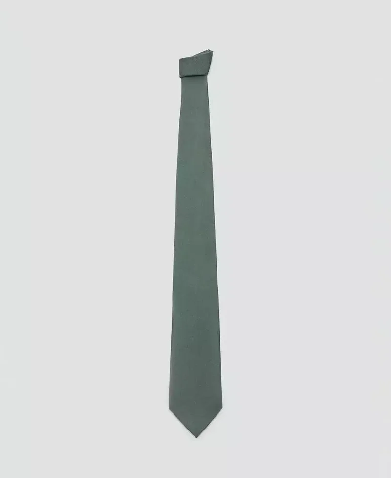 Mango Man  Plain Silk Tie for Men | Best Price UAE