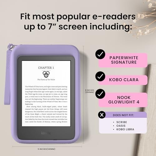 Strapsicle Silicone Clutch for Kindle & E-Readers – Multi-Purpose Bag for Phone, Wallet & Keys – Fits 6.8″–7″ Paperwhite 2024, 6″ Kindles, Kobos, Nook – Anti-Dust Coating - Bondi Blue - Image 4