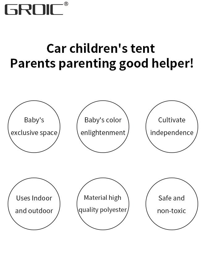 GROIC خيمة لعب منبثقة للأطفال، بيت لعب تظاهري منبثق في الداخل والخارج، ألعاب سيارات قابلة للطي في الداخل والخارج، إعداد سريع وألعاب وهدايا - سيارة الآيس كريم - Image 2