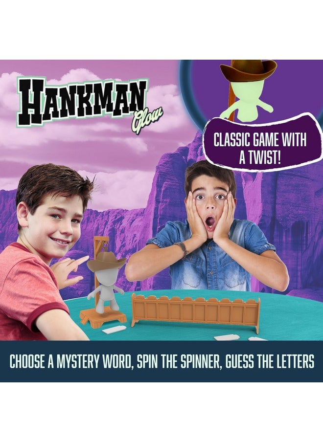 Fotorama Fotorama Hankman Glow, Magnetic Hangman Mystery Word Guessing Game for Kids & Families, Glow in The Dark Travel Game, Guess The Word Before Hank Falls  - Image 2