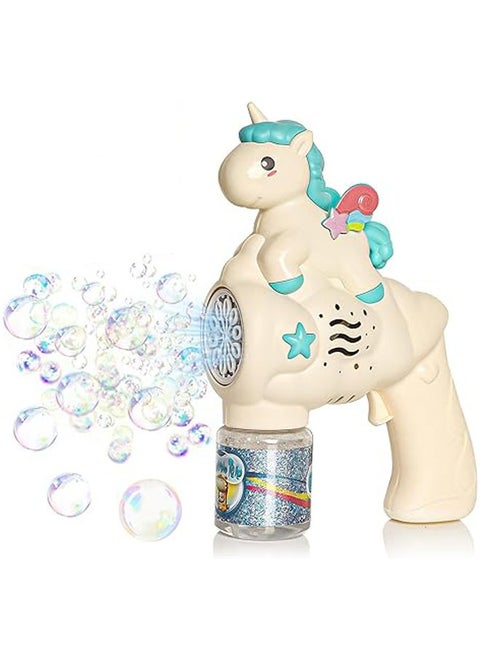 Bubble Gun, Bubble Machine Gun for Kids, Portable Unicorn Bubble Machine Toy, Unicorn Summer Bubble Machine Toy for Playing on the Lawn, Pool and Party