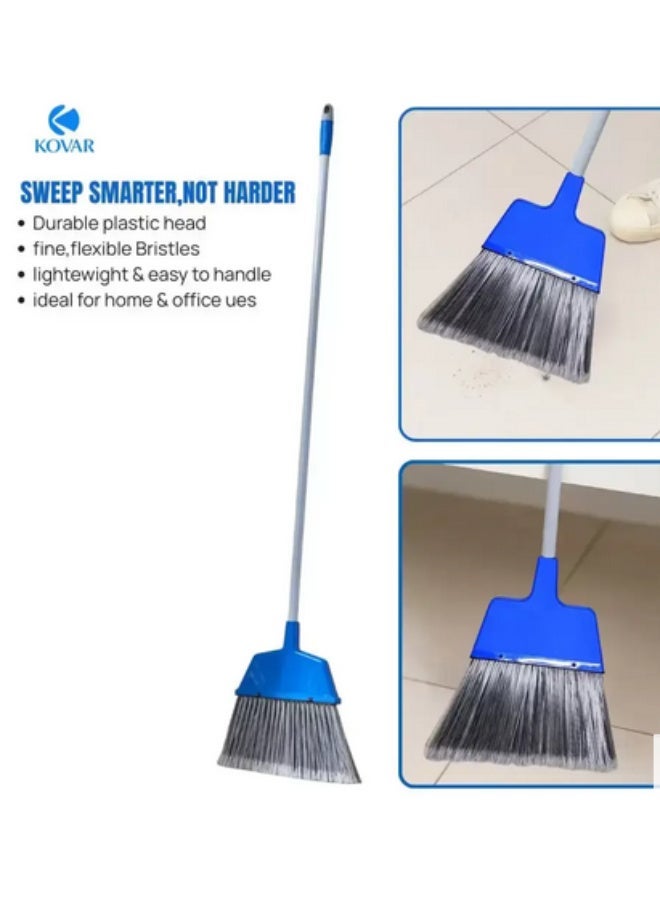 Kovar Heavy Duty Indoor Outdoor Broom With Flagged Bristles And Long Handle - Image 2
