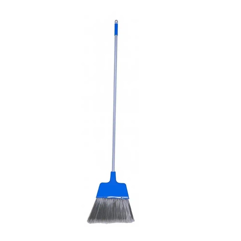 Kovar Heavy Duty Indoor Outdoor Broom With Flagged Bristles And Long Handle- Blue - Image 1