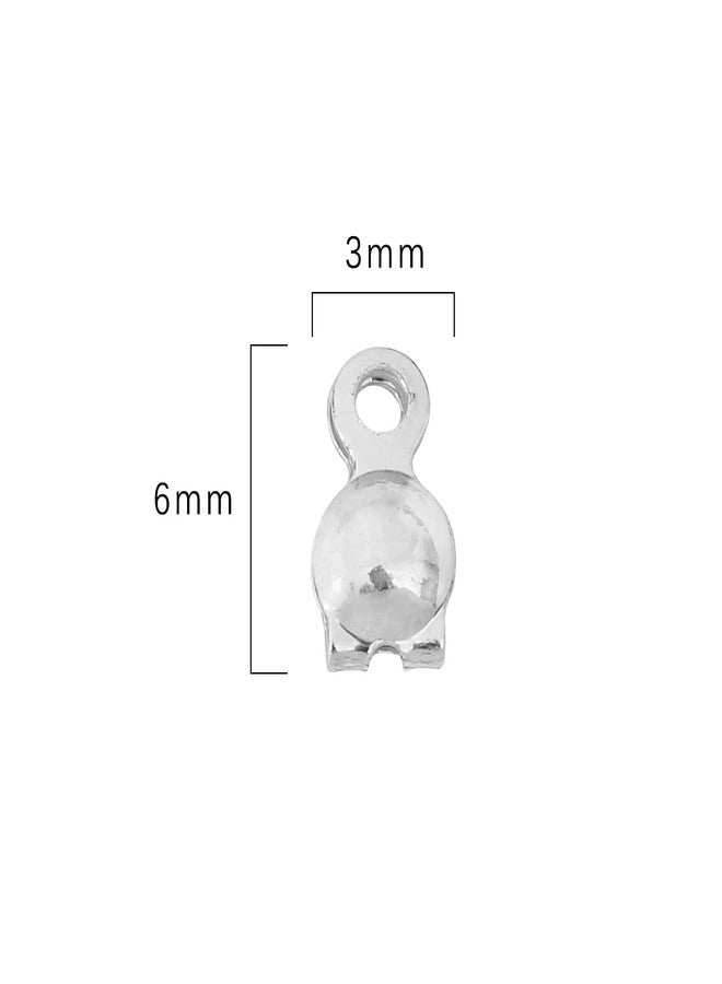 Beadia Platinum Plated End Caps Non Tarnish 3x6mm 200pcs for Jewelry Making Findings - Image 2