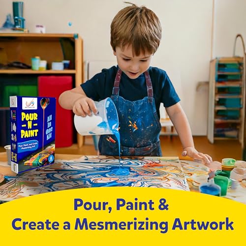 Artiggle Pour-N-Paint,Fluid Acrylic Kit|Pouring Paint|Creative Activity Kit For All Ages Kid|Craft Activity For Girls & Boys|Fluid Art Paint Kit|Coloring And Painting Kits| Multi Color - Image 5