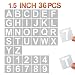 YEAJON 15 Inch Letter Stencils and Numbers 36 Pcs Alphabet Art Craft Stencils Reusable Plastic Templates for Wood Wall Fabric Rock Signage DIY Art Projects - Image 2