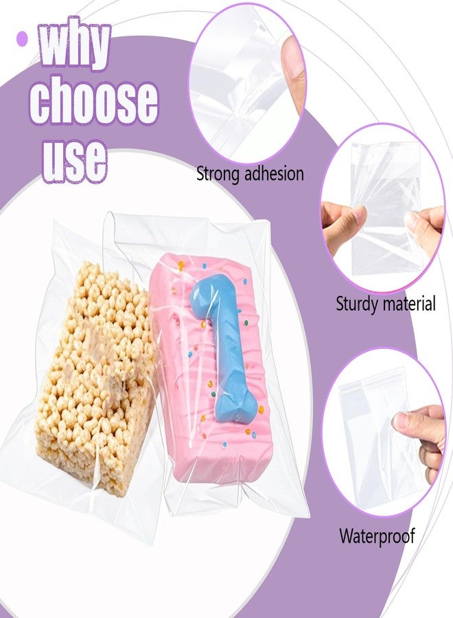 TEMLQPACK 100Pcs 4 x 6 Inch Clear Cellophane Bags for Cookies, Rice Krispie Treats, Macarons, Brownies, Soap, Chocolate Truffles, Candy - Ideal for Wedding & Birthday Party Favors - Image 4