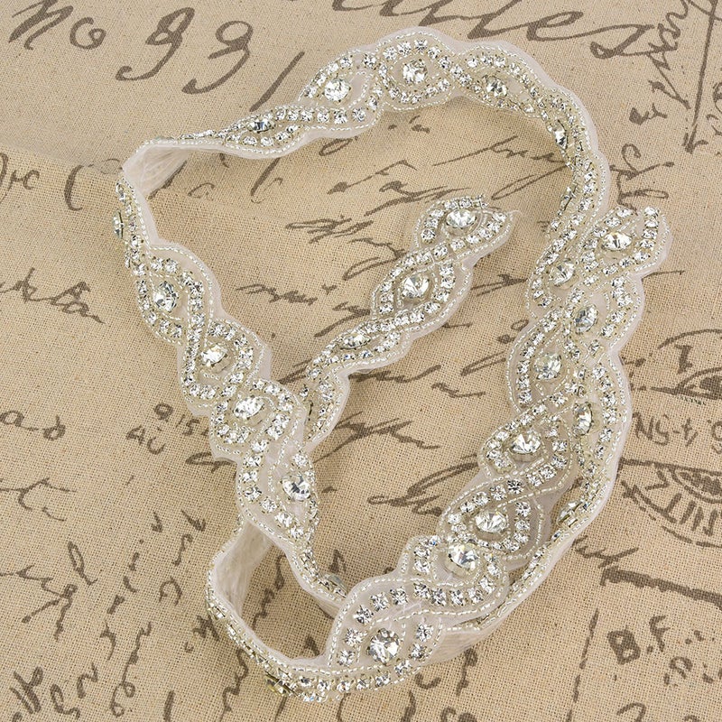 1Yard S/8 Shape Bridal Crystal Trim Rhinestone Chain Clothing Wedding Handwork DIY Decoration(4 - Image 3