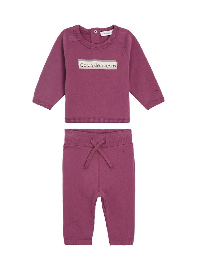 Calvin Klein Jeans Calvin Klein Jeans Baby's Tracksuit - 2 Piece - Newborn - Cotton , Purple  - Image 1