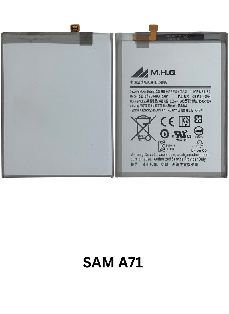 M.H.Q Samsung A71 4G/ A715 SM-A715 - EB-BA715ABY High Quality Battery  - Image 3