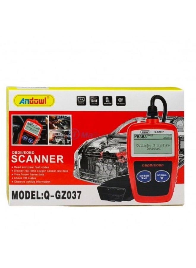 جهاز فحص أعطال السيارات Andowl Q-GZ037 OBDII/EOBD - قراءة ومسح رموز الأعطال