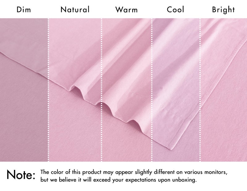 RUVANTI 100% Cotton Flannel Sheets Queen Size - 4 Piece Warm, Soft & Breathable, Deep Pocket, Double Brushed Cozy All Season Bedding Set, Light Pink - Image 5