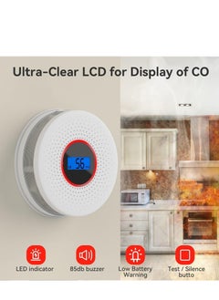 Y&D Detector Carbon Monoxide Combo,DMG Dual Sensor Alarm and Replaceable Battery with Digital Display for Travel, Home  - Image 3