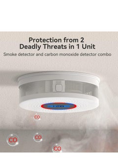 Y&D Detector Carbon Monoxide Combo,DMG Dual Sensor Alarm and Replaceable Battery with Digital Display for Travel, Home  - Image 4