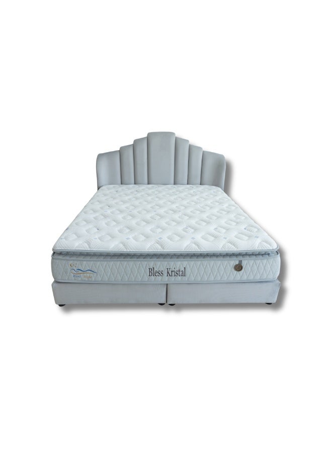 Bless Night Krystal Premium 30CM 3-Zone Pocket Spring Mattress – Memory Foam Comfort, Orthopedic Support, Motion Isolation Luxury Bed Mattress - Image 2