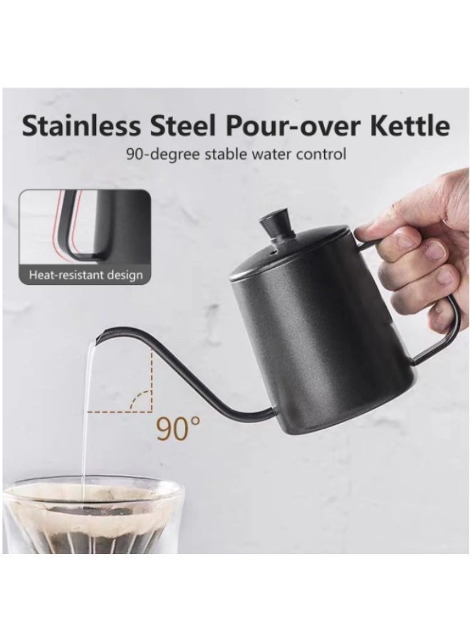 VALUEVIBES V60 Pour Over Coffee Maker 9-Piece Set | Manual Coffee Brewing Kit with Grinder, Kettle, Scale & Dripper | All-in-1 Travel & Camping Coffee Gift Set - Image 2