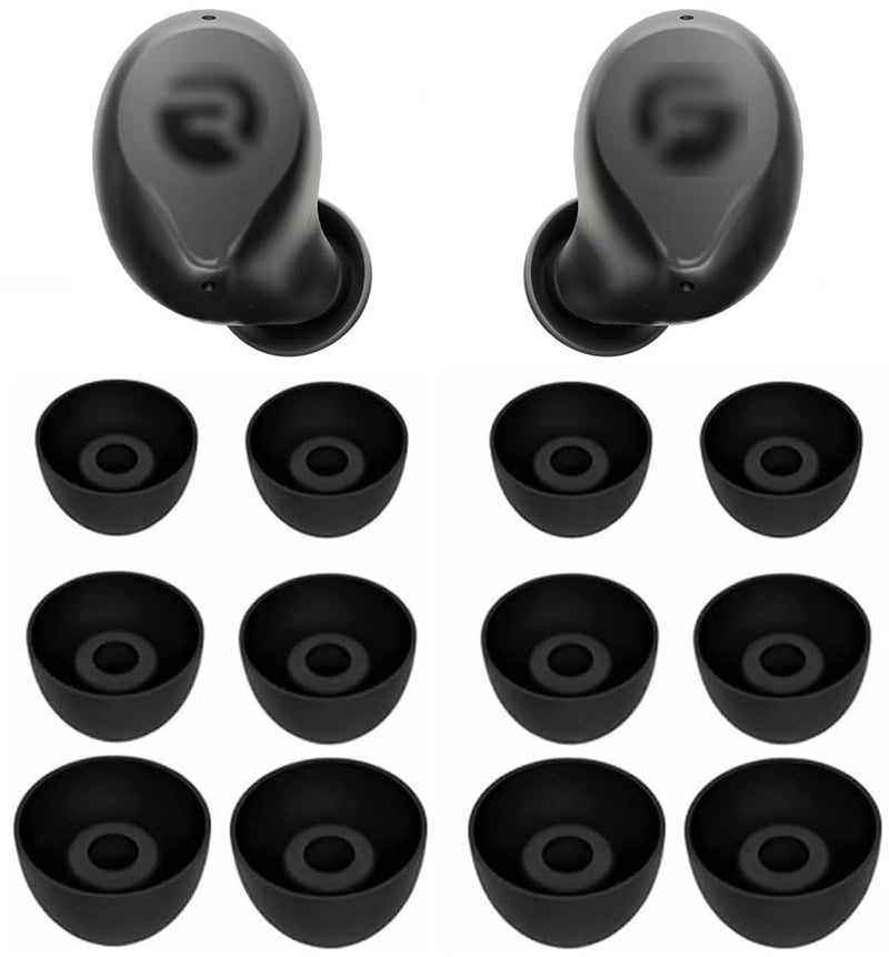 JNSA Replacement Earbuds Tips Silicone Ear Tips for Ray-con Everyday Earbuds, Earphones Eartips S/M/L 3 Size 6 Pairs,Black 532 - Image 1