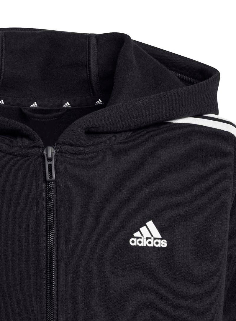 Adidas Unisex Essentials 3-Stripes Fleece Fullzip Hoodie - Image 4