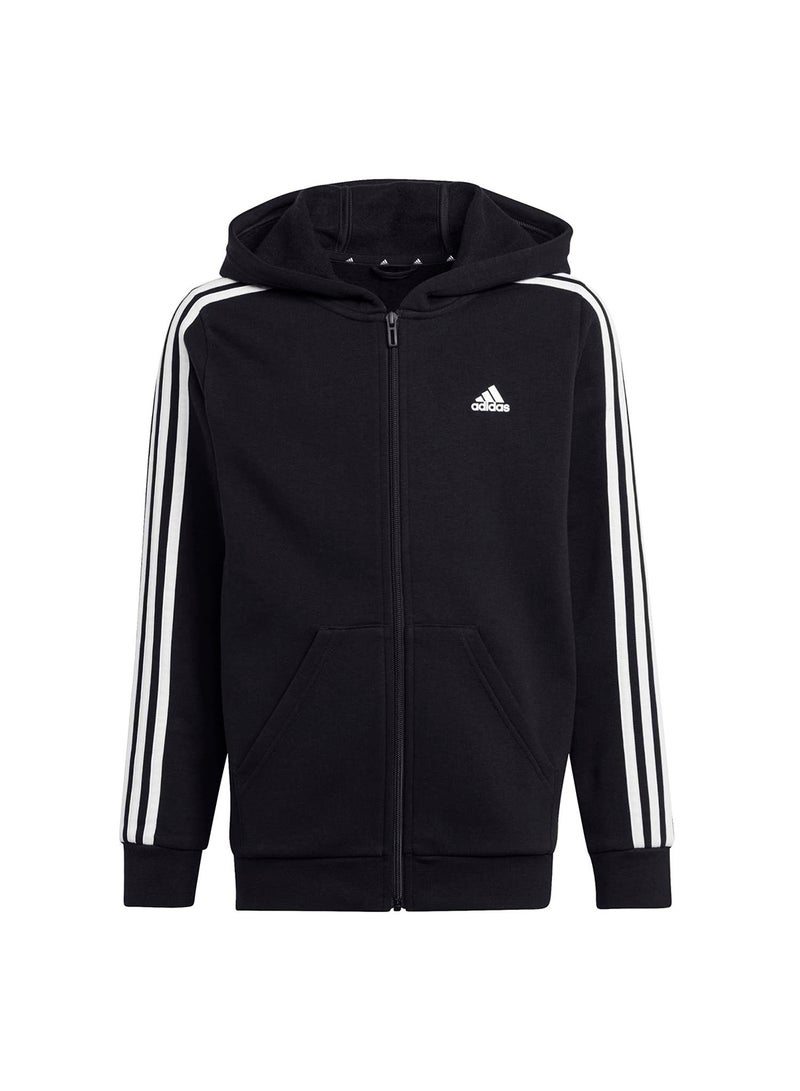 Adidas Unisex Essentials 3-Stripes Fleece Fullzip Hoodie - Image 2