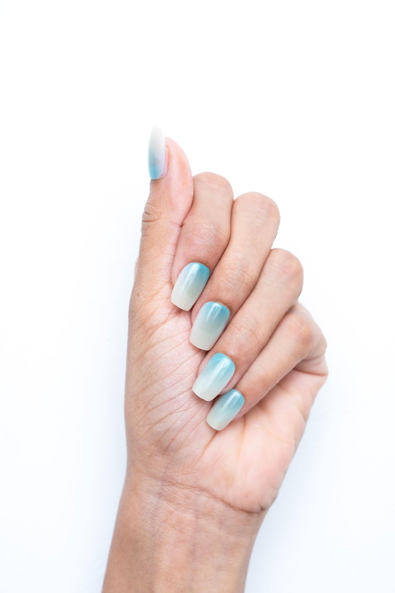 Gush Beauty Nailed It | Reusable Luxury Press On Nails With Application Kit - Ocean cat eye - Image 1