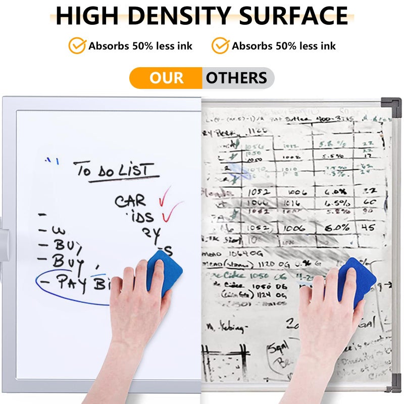 Laokiiy Dry Erase White Board, 16X12IN Magnetic Desktop Whiteboard Calendar with Stand, 8 Markers, 4 Magnets, 1 Eraser, Portable Double-Sided White Board Easel for Kids Memo to Do List Desk - Image 5