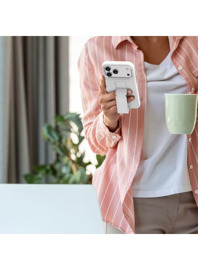 LEVELO Morphix Silicone GripStand Case for iPhone 17 Pro, Hands-Free Viewing, True Microfiber Interior Lining, Horizontal & Vertical Stand, Shock-Resistant Bumper, Raised Bezels for Camera & Screen, Slim Fit Design - Silver - Image 5