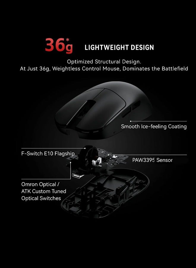 ATK VXE MAD R Triple Mode 8K Mouse e-Sports Ultra High Precision Sensor PAW3395 Gaming Office Support 2.4G Wireless Wired Ergonomic Symmetrical Customisation - Image 4