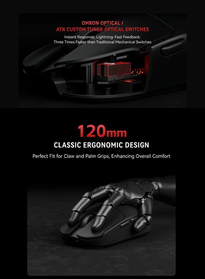 ATK VXE MAD R Triple Mode 8K Mouse e-Sports Ultra High Precision Sensor PAW3395 Gaming Office Support 2.4G Wireless Wired Ergonomic Symmetrical Customisation - Image 3