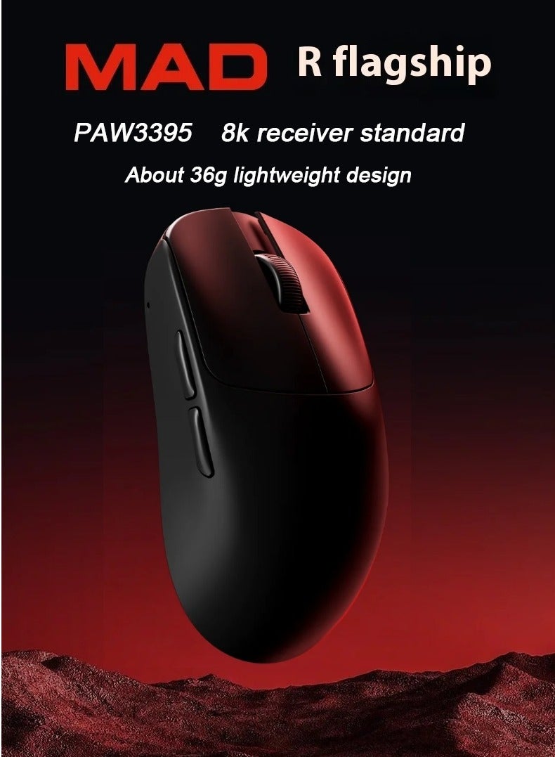 ATK VXE MAD R Triple Mode 8K Mouse e-Sports Ultra High Precision Sensor PAW3395 Gaming Office Support 2.4G Wireless Wired Ergonomic Symmetrical Customisation - Image 2
