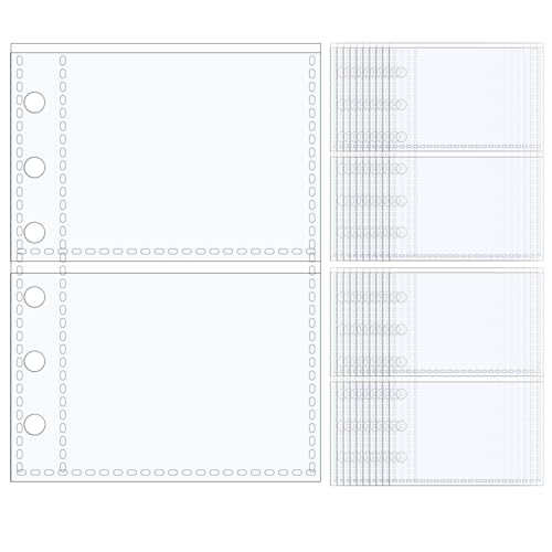 Mogoostry A7 Sheet Protectors for 6 Ring Binder, 20 Sheets Clear Page Protectors Plastic Stamp Card Sleeves Double Layer 2 Pockets Per Page - Image 1