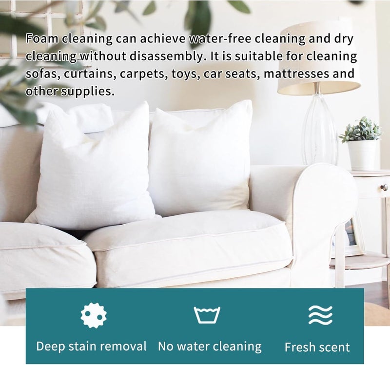 Dry Stain Remover For Clothes, Dry Cleaning Spray, Carpet Curtain Sofa Foam Cleaner, Leave-In Laundry Foam Cleaners, Dry Cleaning Spray for Clothing Oil Stains, Stains Removal Safe On Clothes (100ml) - Image 5