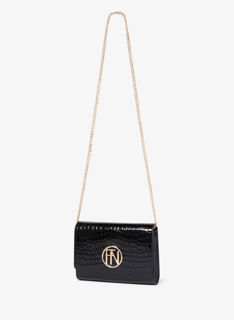 forever new  ROSA Croc Textured Crossbody Bag for Women | Best Price UAE