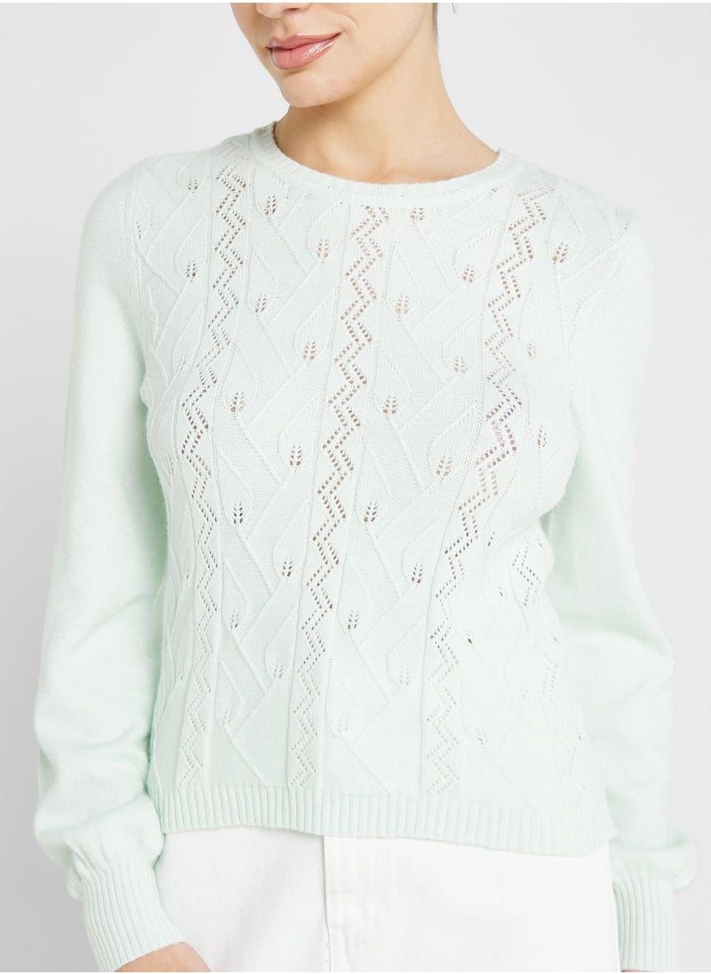 ONLY - Crew Neck Knitted Sweater - Image 1