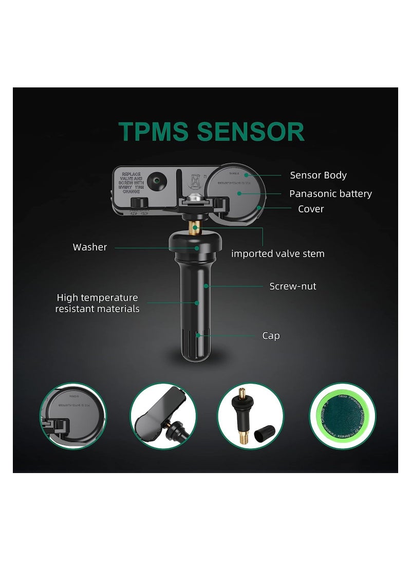 4 Pack TPMS Sensor GM 315Mhz Tire Pressure Monitoring Sensor Universial - Image 4