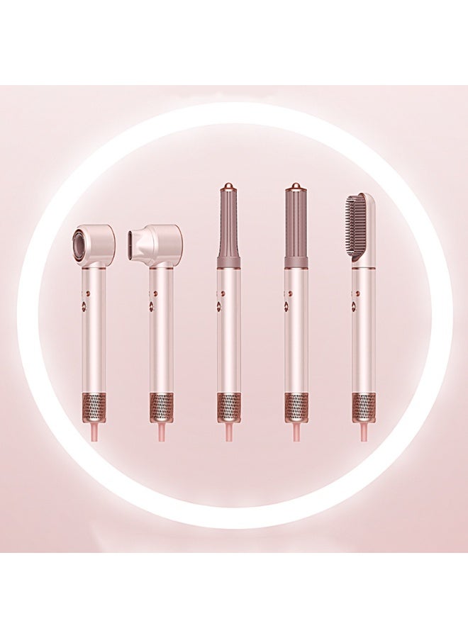 فرشاة تصفيف الشعر ومجفف الشعر 5 في 1، مكواة تجعيد الشعر، مجموعة فرشاة الهواء الساخن، مكواة فرد الشعر متعددة الاستخدامات عالية السرعة 60000 دورة في الدقيقة، تجعيد الشعر تلقائيًا لتجفيف سريع وتجعيد وتكثيف وفرد الشعر - Image 1