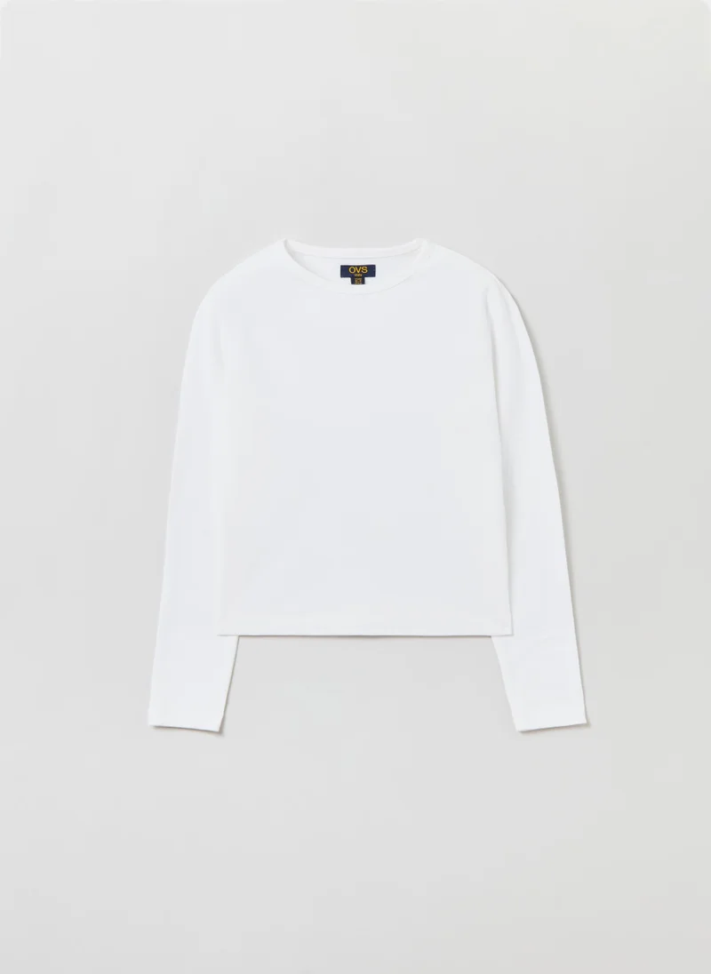 Ovs Long-sleeved T-shirt in cotton
