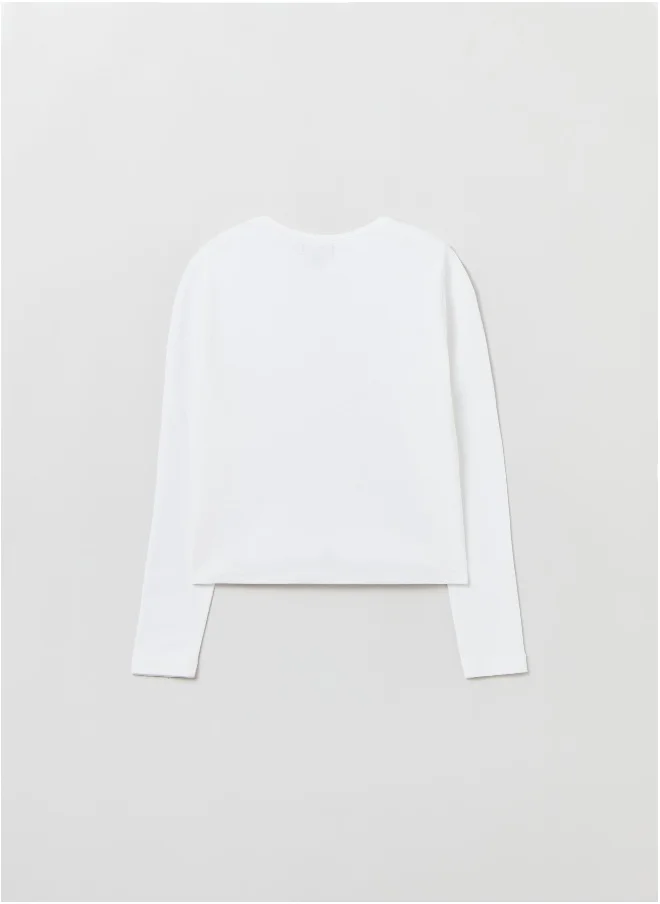 Ovs Long-sleeved T-shirt in cotton
