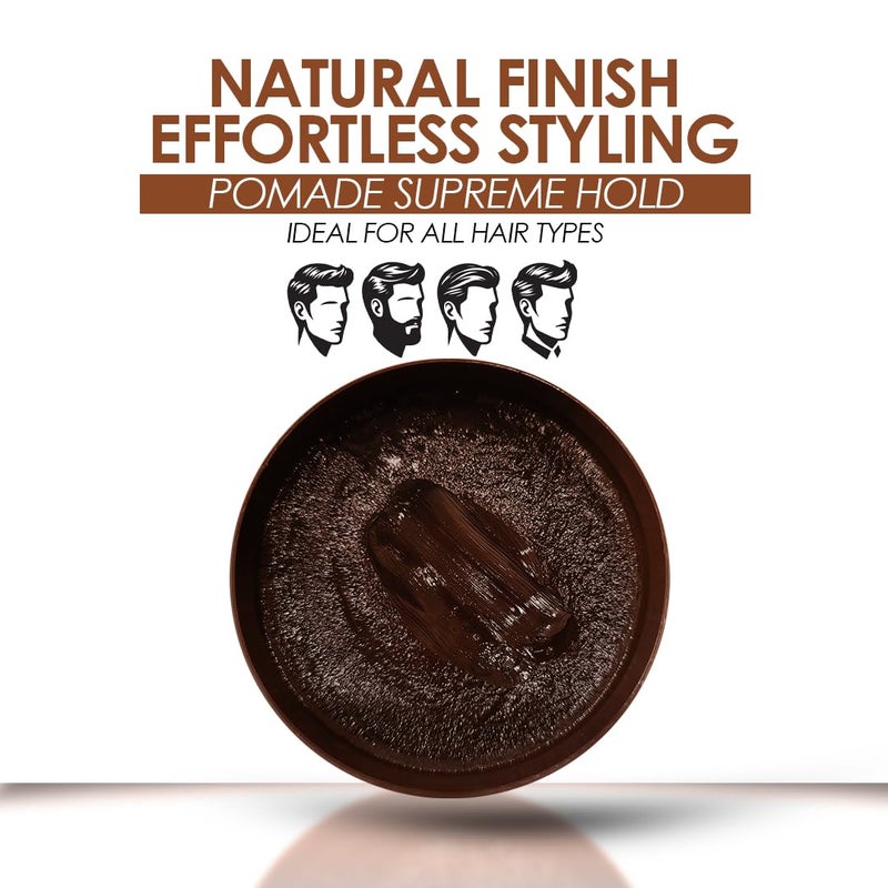 MAN CODE Mancode Hair Styling Pomade Wax for Men 100ml Supreme Hold Glossy Finish NonGreasy WaterBased Formula 24Hour Flexible Hold Strong LongLasting All Hair Types - Image 4