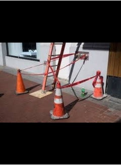 ABBASALI 4 Pcs Safety Cone 50cm With Warning Tape 1pc  - Image 2