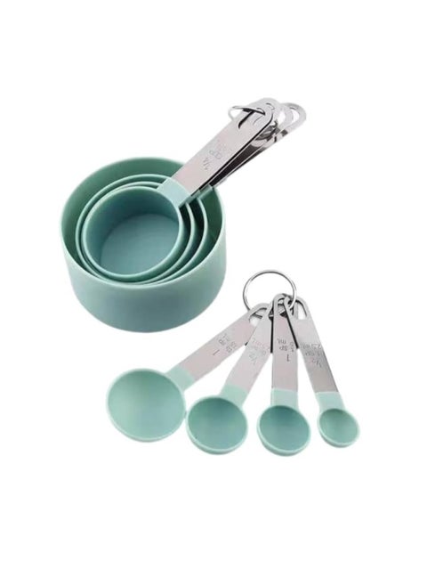Measuring Cups, Reusable Measuring Spoons, Measuring Cups and Spoons for Baking, Stainless Steel Measuring Cups, 8 Piece Measuring Cups and Spoons Set for Baking