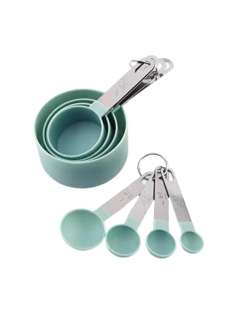 Measuring Cups, Reusable Measuring Spoons, Measuring Cups and Spoons for Baking, Stainless Steel Measuring Cups, 8 Piece Measuring Cups and Spoons Set for Baking